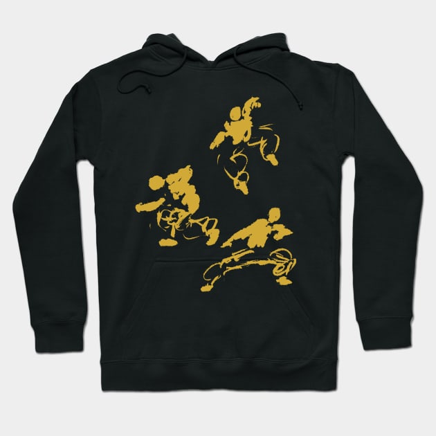 Kungfu / Shaolin figures INK Hoodie by Nikokosmos